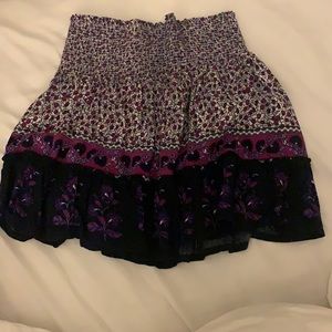 Forever 21 bohemian skirt with stretchy waist